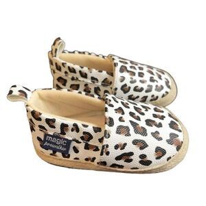 Girls Magic Prewalker Baby Shoes - Size 12 - White/Brown